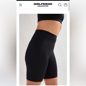 $68 Girlfriend Collective Black High-Rise Bike Short